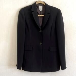 Anne Klein 2 Black Contemporary Blazer Size 6
